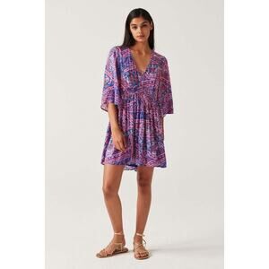 ba&sh Fleur Floral Mini Dress Purple Sz XS Boho